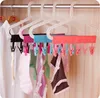 Reizen Essentials Badkamer Rekken Doek Hanger Wasknijper Travel Draagbare Vouwende Doek Sokken Drogen Hanger met 6 Clips voor Badkamer SN2271