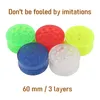 Plastic Grinder with Magnet Herb Tobacco Smoking Crusher 60mm 3 layer Smoking Accessories Assorted Colors 24 pcsbox9669367