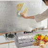 Silver Kitchen Wallpaper Naklejki Samoprzylepne PCV Wodoodporna Olej o zuchoodporny Dapur Home Decor Revation Wall Paper Stickerv1