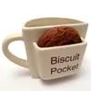 Creative Coffee Mug With Biscuit Cookie Dessert Pocket Funny Mug Ceramic Mugs For Coffee Tea Cup Travel Copa Cup Funny Gift T200506