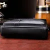 Briefcases Keebreak Men Mucca Leather Black Briefcase Moda Borsa a tracolla Borse Messenger Maschile Vintage Spalla Documenti da viaggio per laptop da uomo