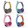 Bluetooth Earphone Cat Wireless Bluetooth Bluetooth Casque avec Mic LED Éclairage Gamiage Cleot