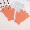 Bath Glove Kid039S Washcloths Tyghandduk Solid Children039S Finger Gloves Nylon Massage Dusch Bubble Tool Dead Skin Cell R3930503
