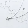 La Monada Aircraft 925 Sterling Silver Necklaces For Women Airplane 925 Silver Chain Necklace Women Jewelry Korean Female Q0531