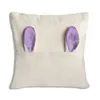 Sublimering Pocket PillowCase Linne Påskkuddar Termisk överföring Pocket Pillowcovers med öron Partihandel kudde kudde