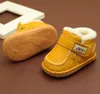 Новые мальчики Baby Snow Boots Теплые зимние сапоги Натуральные кожаные плюшевые сапоги для младенцев Продажа 201130