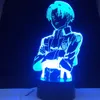 Lampe de Table en acrylique l'attaque des Titans, dessin animé pour la décoration de la maison, lumière Cool, cadeau pour enfant, figurine de capitaine Levi Ackerman, veilleuse