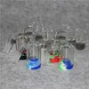 pipe à fumer narguilé Ash Catcher 14mm avec récipient en silicone bongs d'eau en silicone droite bong en verre plate-forme pétrolière