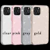 Bling Glitter Sparkly Sparkle Case för iPhone 14 Plus 13 Pro Max 12 11 X XR 8 7 6 Hard PC Soft TPU Plastisk Shiny Fashion Transparent Sparkle Crystal Phone 360 ​​Full Cover