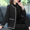 Autumn Winter Long Sleeped Outerwear Women Simple Lace-Up Solid Long Cardigan Coats Elegant Lapel Wool Blends Jacket Tops