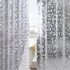 Plástico PVC 3D À Prova D 'Água Duche Curtain Transparente Branco Clear Banheiro Anti Mindue Translúcido Cortina de banho com 12 pcs Ganchos LJ201128