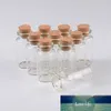 Bocaux de bouteilles en verre Transparent avec liège, artisanat décoratif pour cadeau de mariage, 50 pièces, 24x45x12.5mm, 10ml