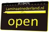 LD4170 LAMINAAT NEDERLANDオープン3D彫刻LEDライトサイン卸売小売