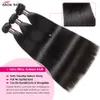 Ishow Virgin Weave Extensions Body Wave 8-28Ink för kvinnor Straight Wefts Jet Svart Färg Mänskligt Hårbuntar Med Spets Avslutning Peruanskt Vatten Lös djupt Curly