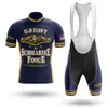 Rowerowe koszulki 2024 US Navy Cycling Team Jersey Bike Shorts BIB Zestaw ropa ciclismo męska koszula MTB Summer Bcycling Maillot Bottom Clothing 240327