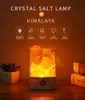 USB Crystal Night Lights lampada di sale naturale dell'Himalaya Mood Creator led purificatore d'aria Mood Creator Lampada da tavolo decorativa lava per interni