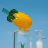 Unico ananas colorato forma di frutta bong in vetro tubi dell'acqua narghilè 14mm giunto femmina riciclatore perc fumare con ciotola Dab soffione perc