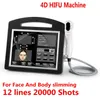 Profesjonalne 3D 4D HIFU 12 linii 20000 strzały wysokiej intensywności Skupiony ultradźwięki HIFU Maszyna do podnoszenia twarzy Usuwanie do odchudzania ciała