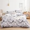 Copripiumino floreale Fiori botanici Rami Set biancheria da letto Copripiumino foglia e federa Copriletto decorativo per bambina LJ201015