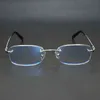 New 20% off luxury designer sunglasses Metal Square Clear Frames Men Women Rimless Glasses Optical Frame Spectacles Eyeglasses for Computer 9011