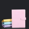 5色A6空のノートブックバインダー19 * 13cmの緩い葉のメモ帳は、紙のない革のカバーファイルフォルダスパイラルプランナーのスクラップブック