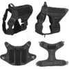 Military Tactical Dog Harness Pet Training Dog Vest Metal Buckle German Shepherd K9 Dog Harness and Leash For Small Large Dogs 201301B