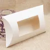 4 حجم diy هدية وسادة كبيرة مربع مع واضح pvc نافذة البضائع منتجات عرض وسادة نافذة مربع ورقة هدية نافذة pvc