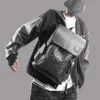 Wholesale factory men leather shoulder bags waterproof and wear-resistant fashion backpack popular printing student bag outdoor travel leisure backpacks 7356