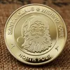 سانتا كلوز متمنيا عملة معدنية النادرة مطلية بالذهب تذكارية عملة القطب الشمالي جمع هدية عيد ميلاد سعيد العملة التذكارية FY3608