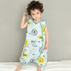 Baby Sleeping Bag Vest Cartoon Soft Infantil Spring Summer Cotton Toddler Sleep Sack Kids Slaapzak Bed Children Pajamas Jumpsuit 201208