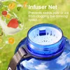 Quifit 2L 1.3L 450ml meio galão tritan garrafa de água esportiva com lock flip-flop tampa infusor de frutas líquido frascos de beber clara 201105