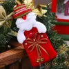 6pcslot Christmas Tree Pendant Butterfly Tie Bell Gift Bag For Children Year Storage Bag Supplies For Decor Xmas Decoration 201027