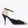2022 Yeni 9cm Stiletto Yüksek Topuklu Pompalar Elbise Ayakkabı Kadın Gelin Düğün Yazı Yatağı Piont Toe Pırlanta Metal Boyutu 34-43 Rhinestone Toka Kayışı