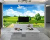 ロマンチックな3D風景の壁紙美しい緑の風景3 dの壁紙屋内テレビ背景壁の装飾クリア3 dの壁紙