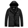 Homens Inverno Brand New Casual Longo Digpado Fleece Parkas Quente Casaco Casaco Homens Outwear Bolsos Destacáveis ​​Hat Parkas Jaqueta Men 201204