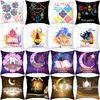 Ramadan Cushion Covers 18x18 inch Islamic Purple Square Eid Mubarak Throw Pillow Case Sofa Bed Couch Throw Cushion Cover Decoration