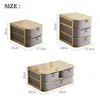 Деревянная коробка для хранения косметического организатора бамбуковая ткань офис на рабочие столы для хранения шкатулки для хранения контейнер для хранения домашний организатор T21024999
