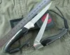 7.5 inch Damascus Pocket Folding Mes VG10 DAMASCUS Steel Blade Ebony + Messing Head Handle EDC Messen met nylon tas