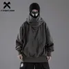 11 BYBB'S DARK Ninja Doppio scollo in cotone Pullover Techwear Harajuku Uomo Felpa con cappuccio Hip Hop Streetwear Felpe con cappuccio 220114