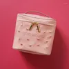 Förvaringsväskor Romantisk Tjej Make Up Bag Fashion Beautician Cosmetics Organizer Box Portable Toaletterie Pouch Women Makeup Case Neceser
