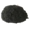 Super haltbare 6-mm-Afro-Curl-Toupets mit Hautbasis für Afro-Amerika-schwarze Herren-Perücken aus 100 % Echthaar