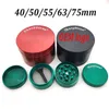 Custom logo Smoking Accessories SharpStone Grinders Herb Tobacco Sharp Stone and zicn alloy Flat 4 Layers 40mm/50mm/55mm/63mm/75mm for dab rig bong Cheapest