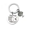 Teacher Keychain Teachers Plant Seeds That Grow Forever Present Keychain Bag Charm Jewelry Key Holder Accessories Keyring