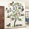 3D Aile Fotoğraf Çerçevesi Ağacı Duvar Sticker DIY Sanat Duvar Çıkartmaları Akrilik Poster Oturma Odası Yatak Odası Ev Dekor Büyük Duvar Kağıdı Çocuklar 201201