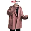 Lappster vintage män singelbröst koreansk stil pläd blazers höstmens harajuku jackor rockar manlig avslappnad dräktjackor 201128