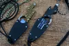 Y-START MK5002 Multifunktionell Neck Utility Knife D2 Blade med G10 Case Multi Fixed Knivar för Outdoor Camping EDC Tools