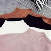 Winter Women Sweater Casual Turtleneck Sweaters Sweaters Mulheres Manga Longa Camisinho Branco de malha elegante suéter feminino 201203