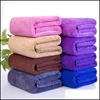 Bath Towel Supplies El Home & Garden Beauty Salon Superfine Fiber 300G Plain Color Thickened Bed Water Absorption Car Drop Delivery 2021 Hur