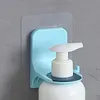 Home Plastic Mounted Self-Adhesive Bathroom Accessories Bottle Holder Shower Gel Shampoo Hook Dispenser Storage Rack Organizer