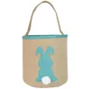 Påskkaninväskor för äggjakt Burlap Påskkanin Tail Basket Shopping Tote Handväska Kids Candy Bag Bucket Event Party Supplies SN2260